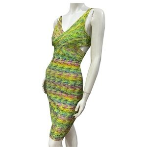 Y2K Herve Leger inspired Green Sleeveless Bodycon Paris Hilton Bandage Dress